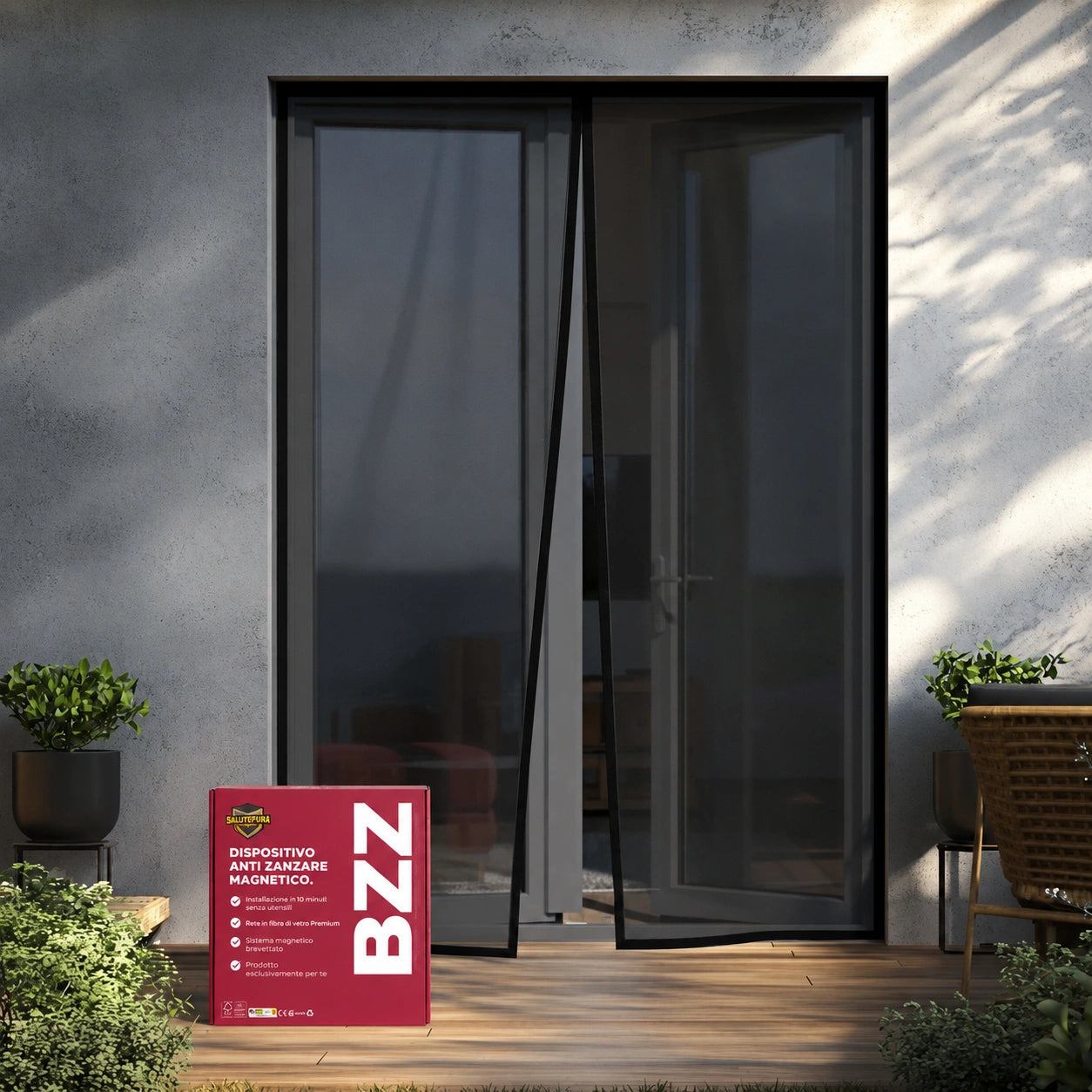 Zanzariera magnetica per porta