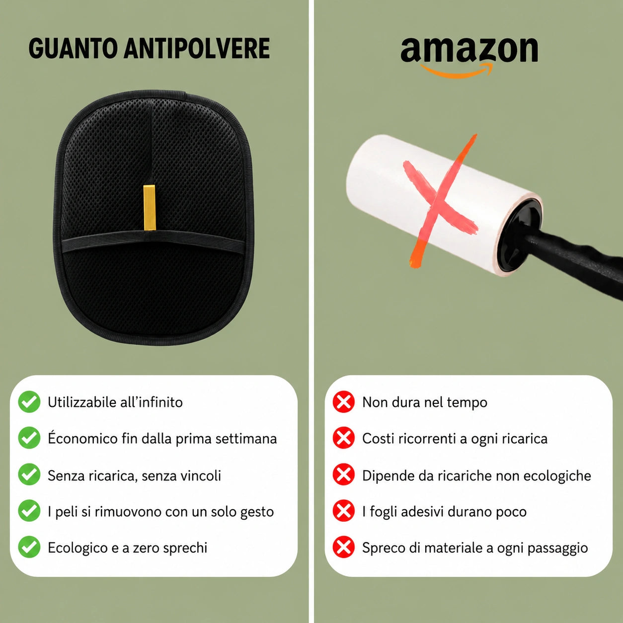 SalutePura™ - Guanto Anti-Peli Riutilizzabile & Ecologico