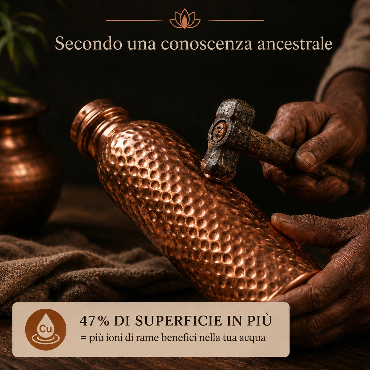 Borraccia in Rame – SalutePura™ | Acqua Purificata Naturalmente, Senza Plastica