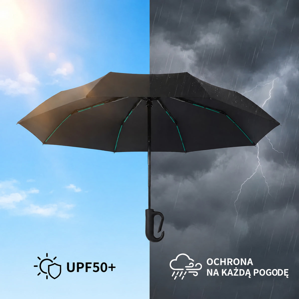 Parasol Swikton – UPF50+ i ochrona na każdą pogodę
